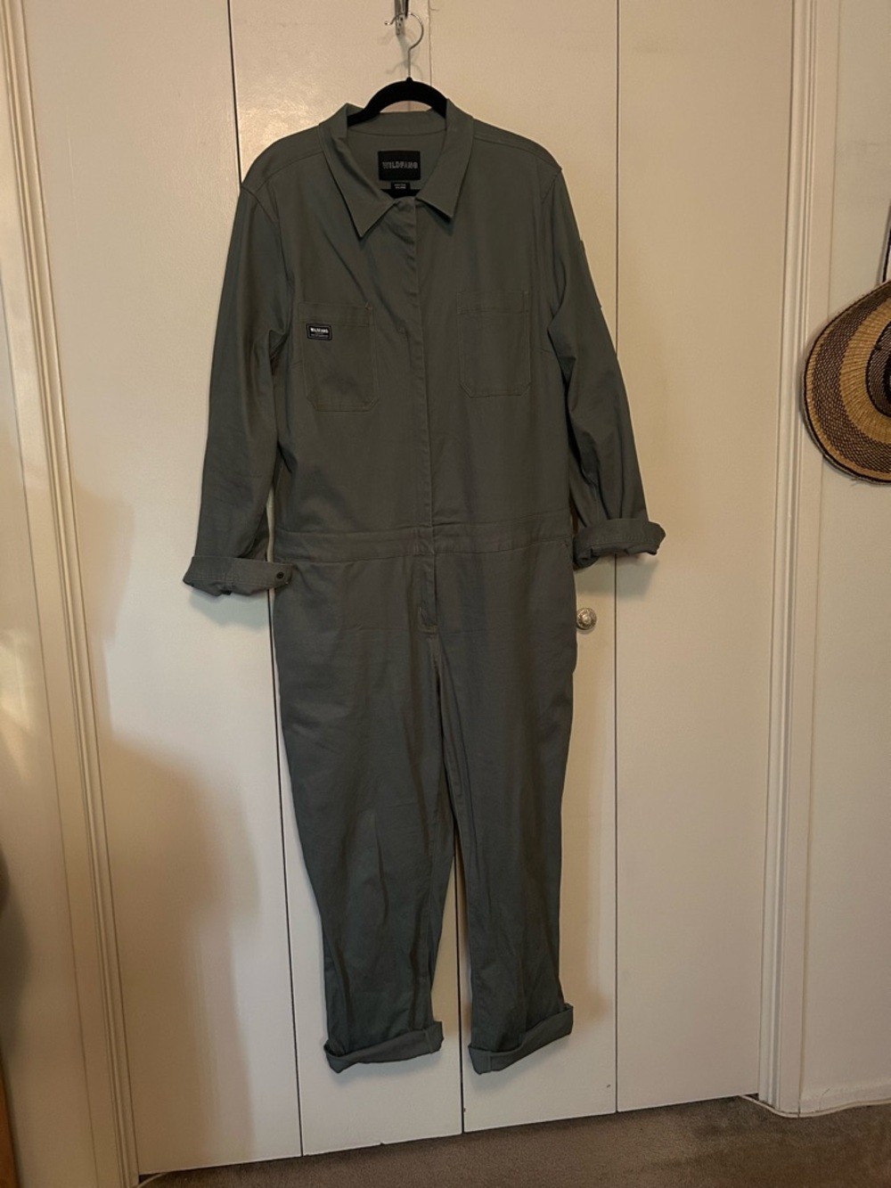 Wildfang Olive Utility Coverall Jumpsuit